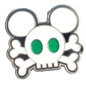 Disney Mickey Mouse Icon Trading Pin Pirate Skull Crossbones Lapel Pin Brooch